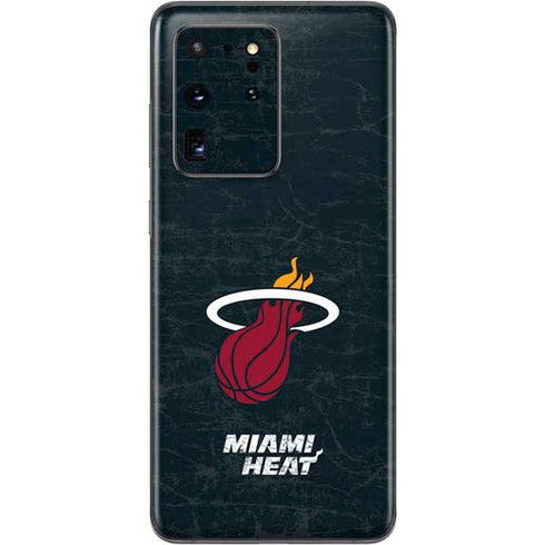 NBA Miami Heat Black Partial Logo Galaxy S20 Ultra 5G Skin