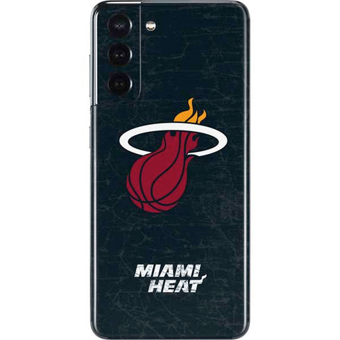NBA Miami Heat Black Partial Logo Galaxy S21 5G Skin