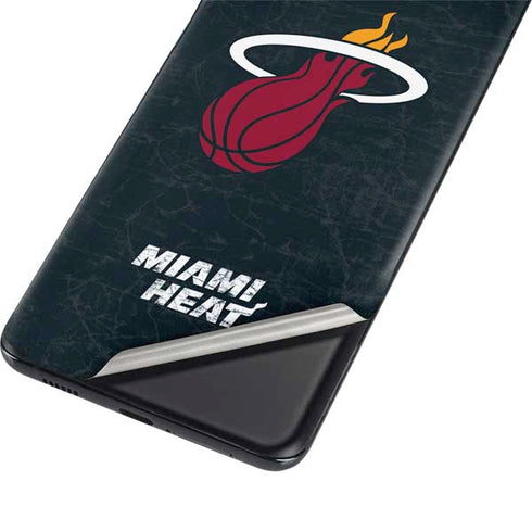 NBA Miami Heat Black Partial Logo Galaxy S21 Plus 5G Skin