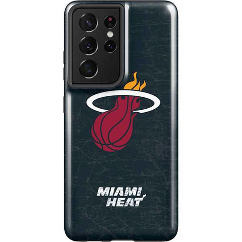 NBA Miami Heat Black Partial Logo Galaxy S21 Ultra 5G Pro Case