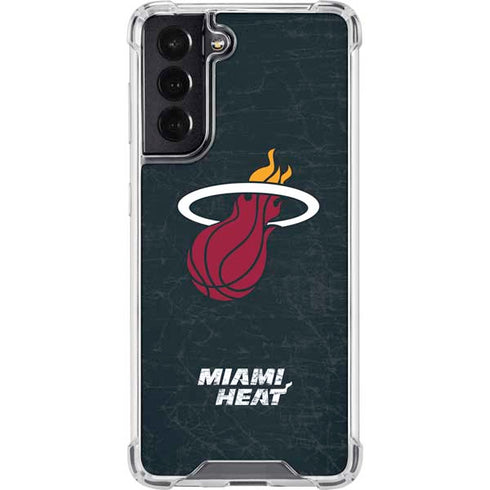 NBA Miami Heat Black Partial Logo Galaxy S22 Clear Case