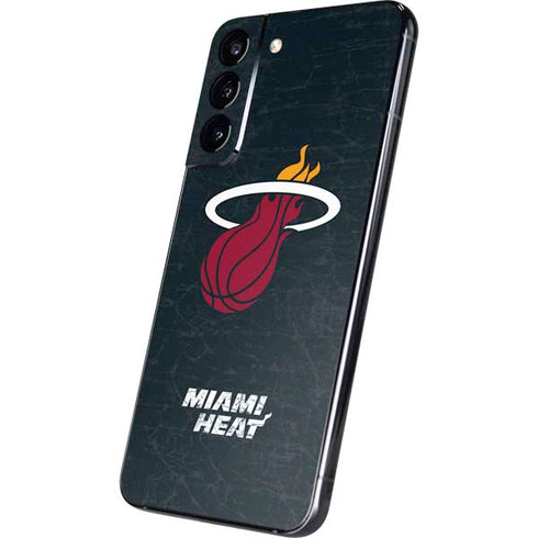 NBA Miami Heat Black Partial Logo Galaxy S22 Plus Skin