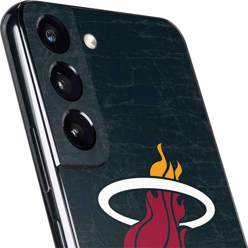 NBA Miami Heat Black Partial Logo Galaxy S22 Skin