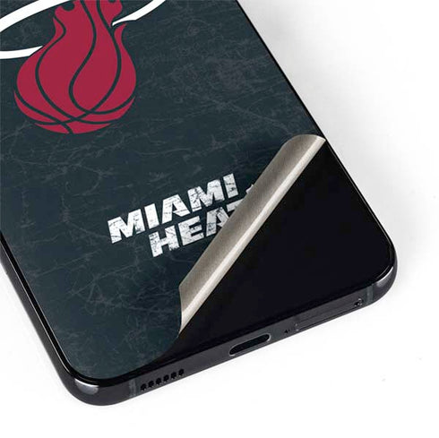 NBA Miami Heat Black Partial Logo Galaxy S22 Skin