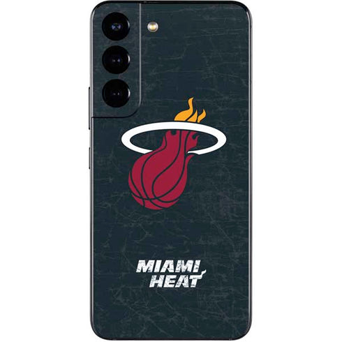 NBA Miami Heat Black Partial Logo Galaxy S22 Skin