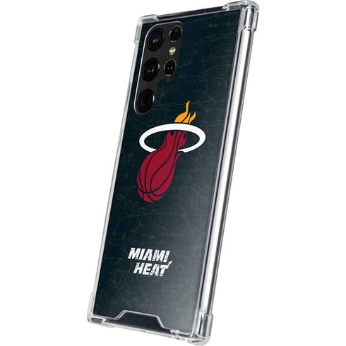 NBA Miami Heat Black Partial Logo Galaxy S22 Ultra Clear Case