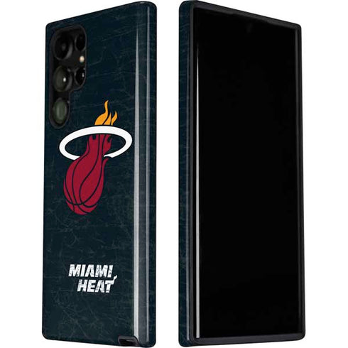 NBA Miami Heat Black Partial Logo Galaxy S22 Ultra Pro Case