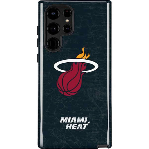 NBA Miami Heat Black Partial Logo Galaxy S22 Ultra Pro Case