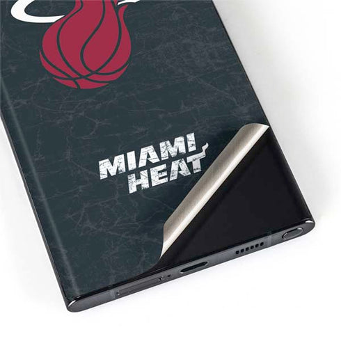 NBA Miami Heat Black Partial Logo Galaxy S22 Ultra Skin