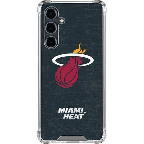 NBA Miami Heat Black Partial Logo Galaxy S23 FE Clear Case