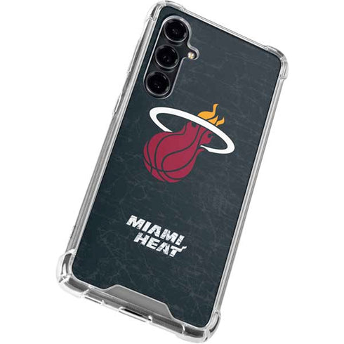 NBA Miami Heat Black Partial Logo Galaxy S23 FE Clear Case