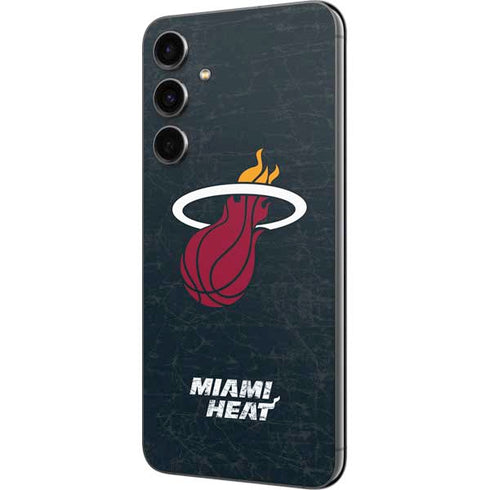 NBA Miami Heat Black Partial Logo Galaxy S23 FE Skin