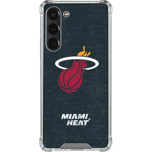 NBA Miami Heat Black Partial Logo Galaxy S23 Plus Clear Case