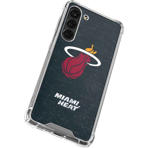 NBA Miami Heat Black Partial Logo Galaxy S23 Plus Clear Case
