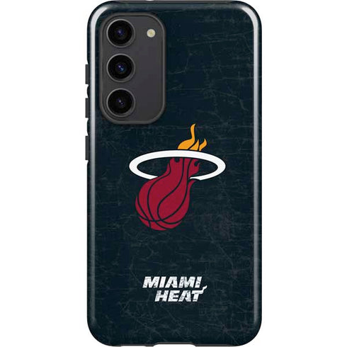 NBA Miami Heat Black Partial Logo Galaxy S23 Plus Pro Case