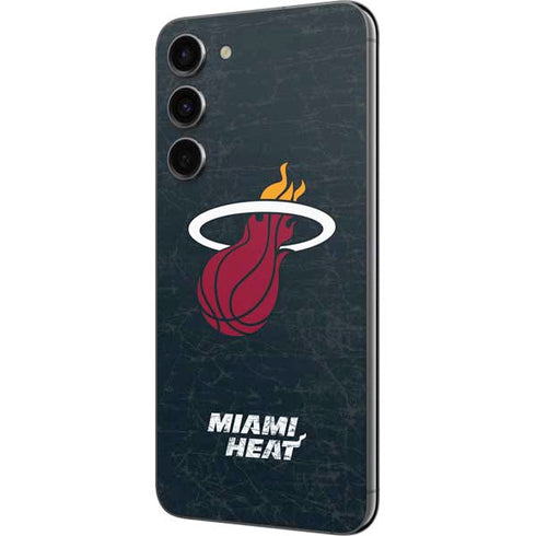 NBA Miami Heat Black Partial Logo Galaxy S23 Plus Skin