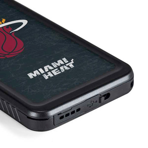 NBA Miami Heat Black Partial Logo Galaxy S23 Plus Waterproof Case