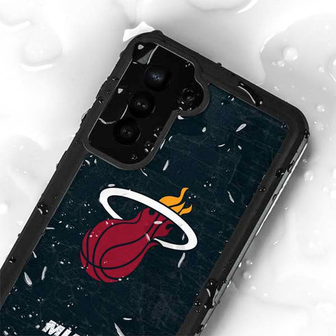 NBA Miami Heat Black Partial Logo Galaxy S23 Plus Waterproof Case