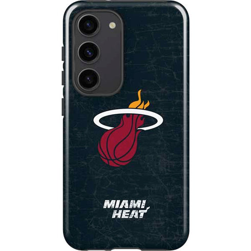 NBA Miami Heat Black Partial Logo Galaxy S23 Pro Case
