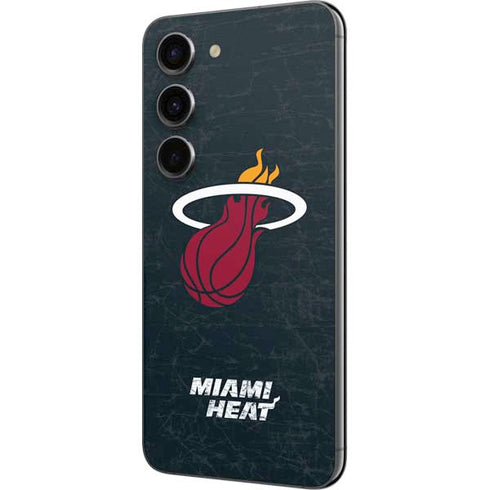NBA Miami Heat Black Partial Logo Galaxy S23 Skin