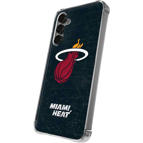 NBA Miami Heat Black Partial Logo Galaxy S24 Plus Clear Case