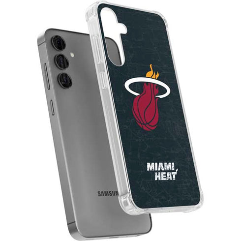 NBA Miami Heat Black Partial Logo Galaxy S24 Plus Clear Case