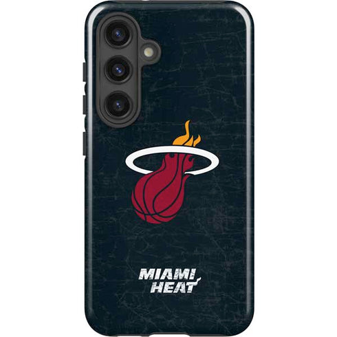NBA Miami Heat Black Partial Logo Galaxy S24 Plus Impact Case