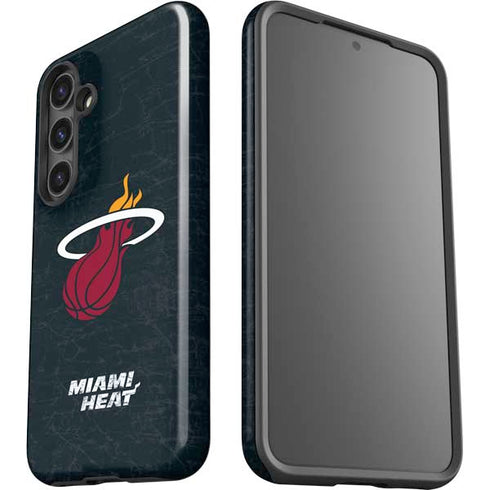 NBA Miami Heat Black Partial Logo Galaxy S24 Plus Impact Case