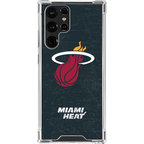 NBA Miami Heat Black Partial Logo Galaxy S24 Ultra Clear Case