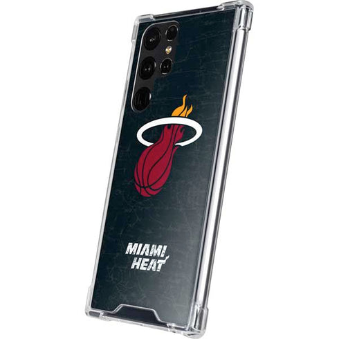NBA Miami Heat Black Partial Logo Galaxy S24 Ultra Clear Case