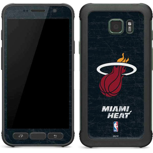 NBA Miami Heat Black Partial Logo Galaxy S7 Active Skin