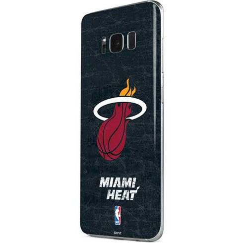 NBA Miami Heat Black Partial Logo Galaxy S8 Skin