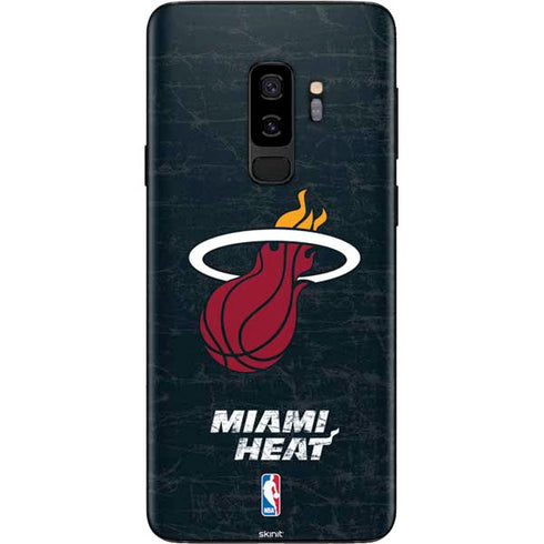 NBA Miami Heat Black Partial Logo Galaxy S9 Plus Skin