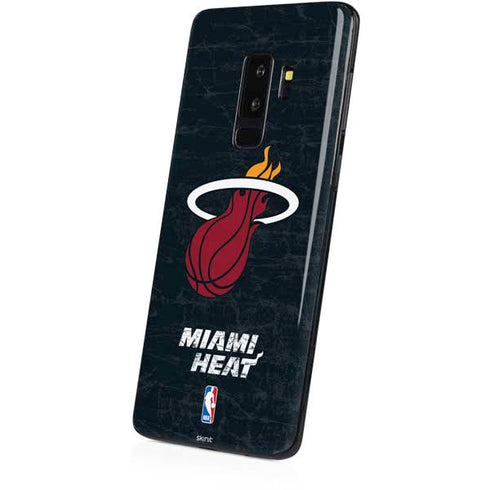 NBA Miami Heat Black Partial Logo Galaxy S9 Plus Skin