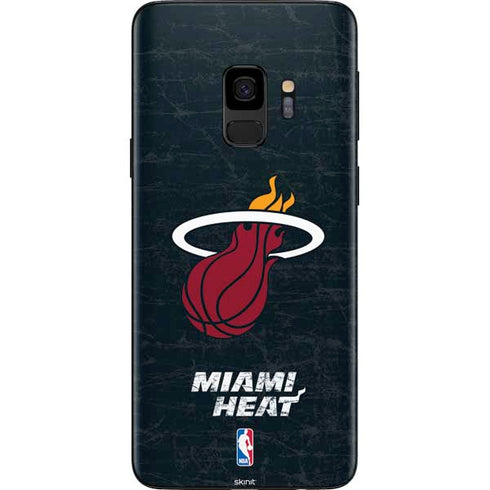 NBA Miami Heat Black Partial Logo Galaxy S9 Skin