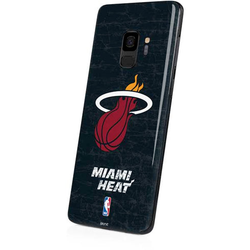 NBA Miami Heat Black Partial Logo Galaxy S9 Skin