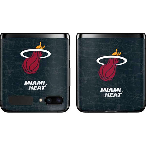 NBA Miami Heat Black Partial Logo Galaxy Z Flip Skin
