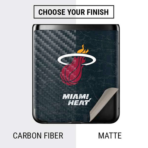 NBA Miami Heat Black Partial Logo Galaxy Z Flip Skin