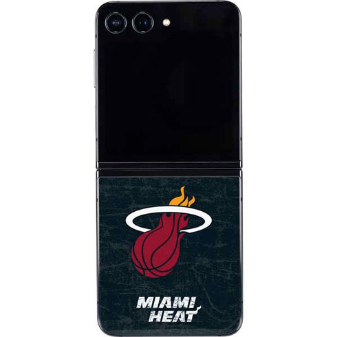 NBA Miami Heat Black Partial Logo Galaxy Z Flip5 5G Skin