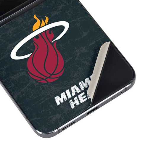 NBA Miami Heat Black Partial Logo Galaxy Z Flip5 5G Skin