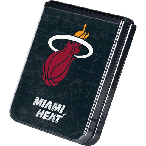 NBA Miami Heat Black Partial Logo Galaxy Z Flip5 5G Skin