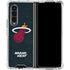 NBA Miami Heat Black Partial Logo Galaxy Z Fold4 5G Clear Case