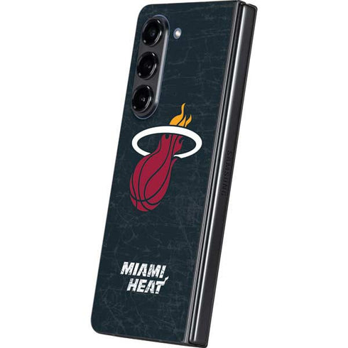 NBA Miami Heat Black Partial Logo Galaxy Z Fold5 5G Skin
