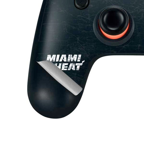 NBA Miami Heat Black Partial Logo Google Stadia Controller Skin
