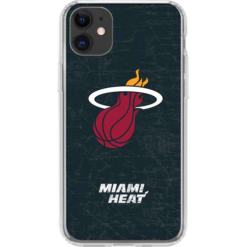 NBA Miami Heat Black Partial Logo iPhone 11 Clear Case