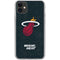 NBA Miami Heat Black Partial Logo iPhone 11 Clear Case