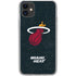 NBA Miami Heat Black Partial Logo iPhone 11 Clear Case