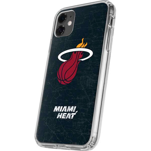 NBA Miami Heat Black Partial Logo iPhone 11 Clear Case