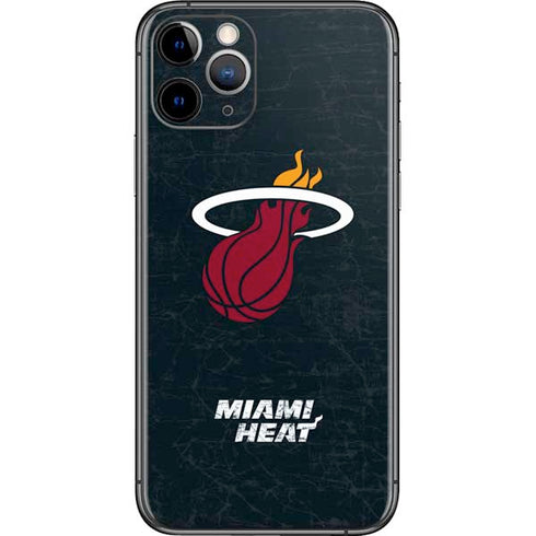 NBA Miami Heat Black Partial Logo iPhone 11 Pro Skin