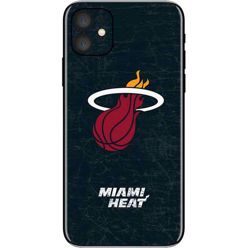 NBA Miami Heat Black Partial Logo iPhone 11 Skin